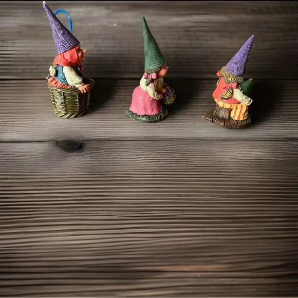 Mini Garden Gnomes Set 2.5” Tall Set Of 3 - Picture 4 of 5